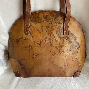 LOW START!!! Alviero Martini 1a Classe Map Print Bag